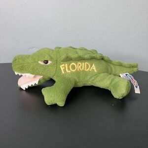 Mary Meyer Florida Green Alligator Plush Stuffed Animal Embroidered Souvenir Toy